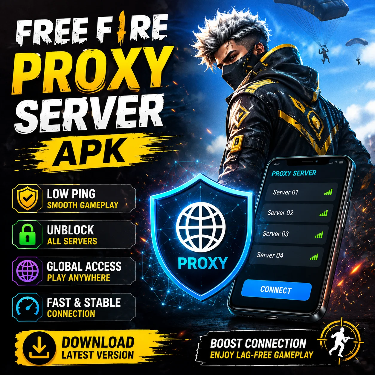 Free Fire Proxy Server APK
